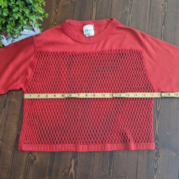 Men's Red Vintage Ripon Practice Jersey in Knit Mesh (Crop top) Small? - Picture 13 of 14